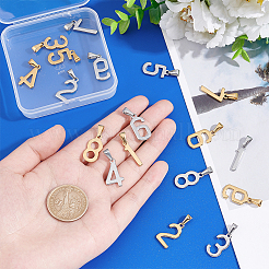 18Pcs 18 Style 304 Stainless Steel Pendants&nbsp;STAS-UN0040-46