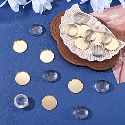 10Pcs Half Round Glass Cabochons&nbsp;DIY-TA0013-90