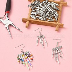 100Pcs 5 Styles Iron Slide On End Clasp Tubes&nbsp;IFIN-YW0003-11
