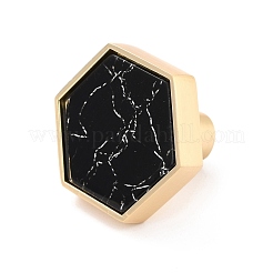 Hexagon with Marble Pattern Brass Box Handles & Knobs&nbsp;DIY-P054-C11