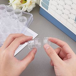 DIYのプラスチックビーズコンテナキット  鉄ピンセットで  トレイプレートとラベル貼り付け機  ミックスカラー  プラスチックビーズ容器: 1セット  ピンセット: 1個  プレート: 2 個  ペースト：2紙  ロックバッグ: 20個&nbsp;DIY-BC0003-10