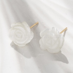 Brass Cat Eye Stud Earrings&nbsp;EJEW-B133-01G-03