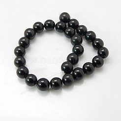 Synthetic Black Stone Beads Strands&nbsp;X-G-G088-12mm