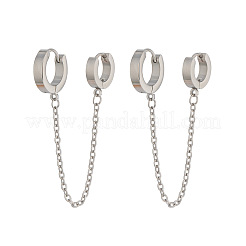 304 Stainless Steel Double Hoop Earrings&nbsp;LS-MR5032