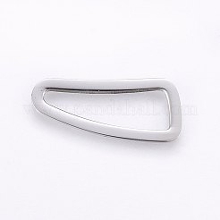 変色しにくい304ステンレススチール製リンクリング  鞘  ステンレス鋼色  25x11x1mm  穴：7x20mm&nbsp;STAS-I094-37P