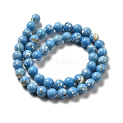 Synthetic Turquoise and Sea Shell Assembled Beads Strands&nbsp;G-D482-01B-04