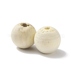 (Defective Closeout Sale: Spotted) Unfinished Natural Wood Beads&nbsp;WOOD-XCP0001-57