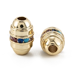 Brass Micro Pave Cubic Zirconia Beadsong-Lasting Plated&nbsp;ZIRC-P089-23A-G01