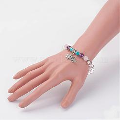 Natural Quartz Crystal Charm Bracelets&nbsp;BJEW-JB02927