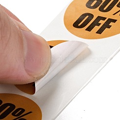 丸型ロールステッカー割引率  小売店向け粘着ラベル  円形タグステッカー  サンゴ  66x27mm  ステッカー：直径25mm  500PCS /ロール&nbsp;DIY-D078-05