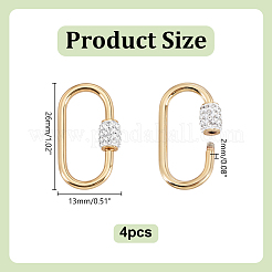 4Pcs 304 Stainless Steel Screw Carabiner Lock Charms&nbsp;STAS-HY0001-94
