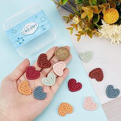 12Pcs 6 Colors Handmade Polymer Clay Cabochons&nbsp;CLAY-CA0001-17
