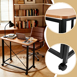 Wood & Iron Folding Desk&nbsp;AJEW-WH0596-962