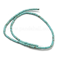 天然石ターコイズビーズ連売り  フラットラウンド/ディスク  ヒシビーズ  3x2mm  穴：0.8mm  約167個/連  15.16インチ（38.5cm）&nbsp;X-G-C084-D10-02