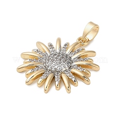 Brass Micro Pave Cubic Zirconia Pendants&nbsp;KK-P329-02A