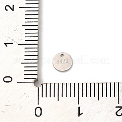 スターリングシルバー チェーン エクステンダー ドロップ 925 個  ロジウムメッキ  プラチナ  フラットラウンド  5x0.5mm  穴：2mm&nbsp;LS-STER-R010-03P-02