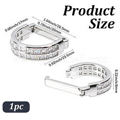 Alloy Pave Clear Cubic Zirconia Men's Tie Clips&nbsp;FIND-WH20043-070P