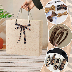2 Rolls 2 Colors Leopard Print Velvet Ribbons&nbsp;SRIB-PH0001-73