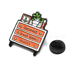 Decorate It With Green Plants Dresser Enamel Pins&nbsp;JEWB-C058-02B-EB