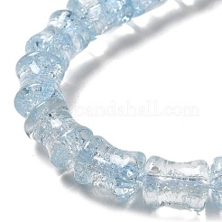 Transparent Crackle Glass Beads Strands&nbsp;GLAA-D025-01A