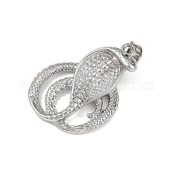 Brass Micro Pave Cubic Zirconia Pendants&nbsp;KK-R230-04P