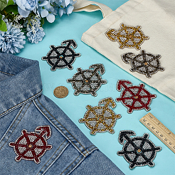 8Pcs 4 Colors Helm Resin Hotfix Rhinestone&nbsp;PATC-FG0002-94