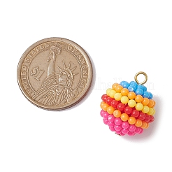 Rainbow Color Resin Waxberry Pendants&nbsp;PALLOY-JF02778