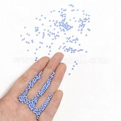 12/0 FGBグレードAラウンドガラスシードビーズ  焼き付け塗料  ライトスカイブルー  2.3x1.5mm  穴：1mm  約48500個/ポンド&nbsp;SEED-N001-A-1022