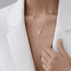 S925 Silver Zircon Y Letter Necklace Elegant Simple Daily Wear Pendant Jewelry&nbsp;NF7167
