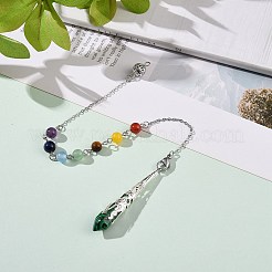 Synthetic Malachite Pointed Dowsing Pendulums&nbsp;PALLOY-JF01947-01