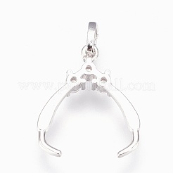 Brass Ice Pick Pinch Bails for Pendant Making&nbsp;KK-P150-15