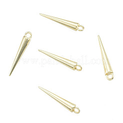 合金ペンダント  カドミウムフリー＆ニッケルフリー＆鉛フリー  コーン  ライトゴールド  25x4mm  穴：2mm&nbsp;PALLOY-N163-012LG-NR