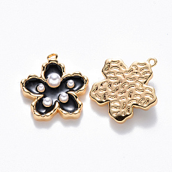 Brass Enamel Pendants&nbsp;KK-T049-052G-01-NF