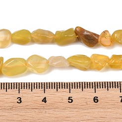 天然石イエローオパールビーズ連売り  ナゲット  タンブルストーン  4.5~11.5x3~7x3.5~6mm  穴：1.2mm  約48~68個/連  15.35~15.94''（39~40.5センチメートル）&nbsp;G-P497-01C-37