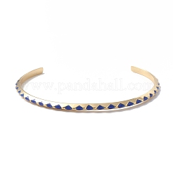 Brass Cuff Bangles&nbsp;BJEW-A134-06G