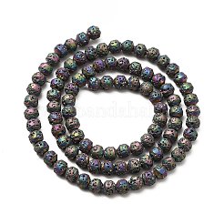 Electroplated Natural Lava Rock Beads Strands&nbsp;G-G984-17E