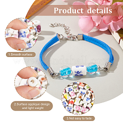 100Pcs 10 Colors Handmade Porcelain Beads&nbsp;PORC-FH0001-12