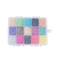 DIYアクセサリーセット  ガラスシードビーズと金属のパーツ  ミックスカラー  2~2.5mm  約25505個/箱&nbsp;DIY-JP0005-37A
