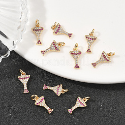 SHEGRACE Brass Micro Pave Cubic Zirconia Pendants&nbsp;XGRQ1U439-381G