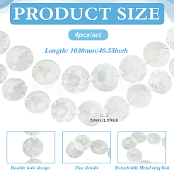 4Pcs Flat Round Natural Shell Door Curtain&nbsp;HJEW-BC00050