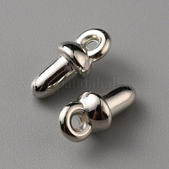 合金のペンダントベイル  ペグベイル  プラチナ  10.5x5mm  穴：1.2mm  ピン：3mm&nbsp;FIND-WH0116-05P