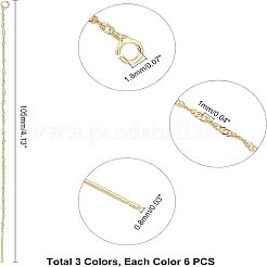 9 Pairs 3 Colors Brass Stud Earring Findings&nbsp;KK-UN0001-06