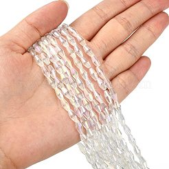 Electroplate Glass Beads Strands&nbsp;EGLA-R020-8x4mm-13