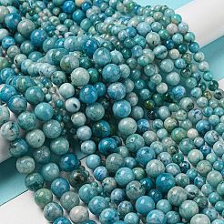 Natural Gemstone Hemimorphite Round Beads Strands&nbsp;G-L145-14mm-01