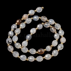 Natural Dendritic Agate Beads Strands&nbsp;G-F809-A53-01