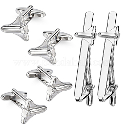 Alloy Cufflinks & Tie Clips Sets&nbsp;AJEW-WH0886-09B