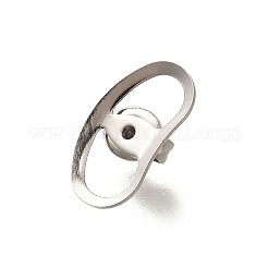 304ステンレススチール製耳栓アクセサリー  ステンレス鋼色  13x7x4mm  穴：0.9mm&nbsp;STAS-D288-07P