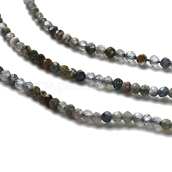 天然石アパタイトビーズ連売り  多面カットラウンド  2mm  穴：0.5mm  約175~233個/連  15.16''~15.35''（38.5~39センチメートル）&nbsp;G-RM2025-A23-2mm