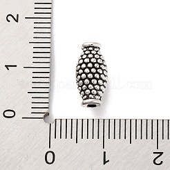 チベット風合金ヨーロピアンビーズ  大穴ビーズ  鉛フリー＆カドミウムフリー  アンティークシルバー  6x12mm  穴：1.8mm&nbsp;TIBE-M004-06AS
