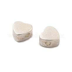 925スターリングシルバービーズ  ハート  銀  4.5x4.7x2.5mm  穴：1mm&nbsp;STER-NH0001-79S